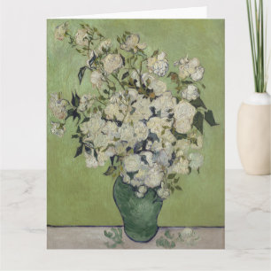 Vincent Van Gogh, Vase of Roses, Roses In The Vase Card