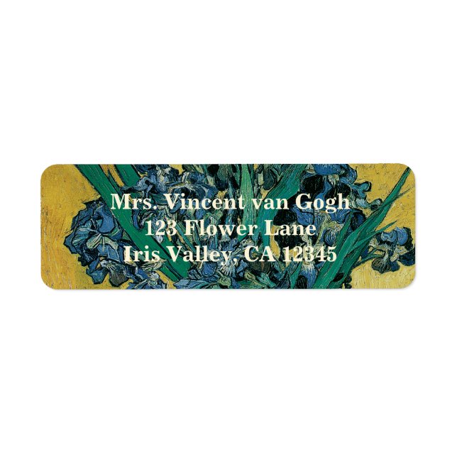 Vincent van Gogh - Vase w Irises Yellow Background (Front)