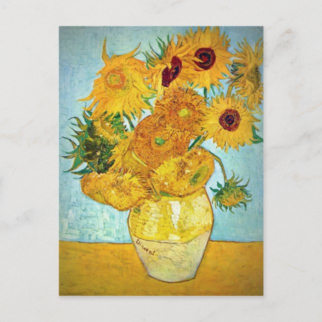 Vincent van Gogh - Vase with 12 Sunflowers Postcard (Front)