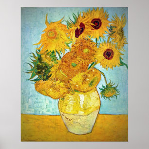 Vincent van Gogh - Vase with 12 Sunflowers Poster