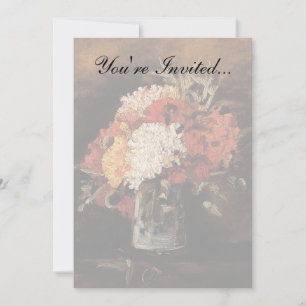 Vincent Van Gogh - Vase With Carnations - Fine Art Invitation