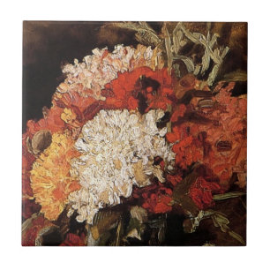 Vincent Van Gogh - Vase With Carnations - Fine Art Tile