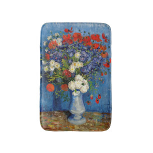 Vincent van Gogh - Vase with Cornflowers & Poppies Bath Mat