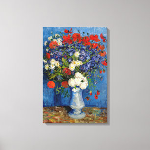 Vincent van Gogh - Vase with Cornflowers & Poppies Canvas Print