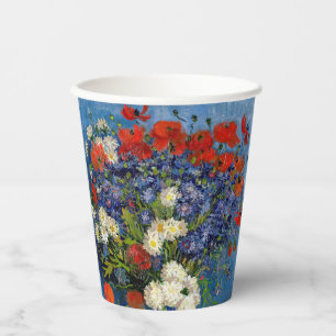 Vincent van Gogh - Vase with Cornflowers & Poppies Paper Cups