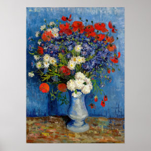 Vincent van Gogh - Vase with Cornflowers & Poppies Poster