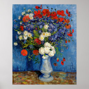 Vincent van Gogh - Vase with Cornflowers & Poppies Poster