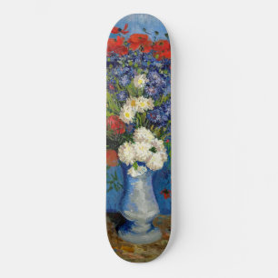 Vincent van Gogh - Vase with Cornflowers & Poppies Skateboard