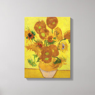 Vincent van Gogh - Vase with Fifteen Sunflowers Canvas Print