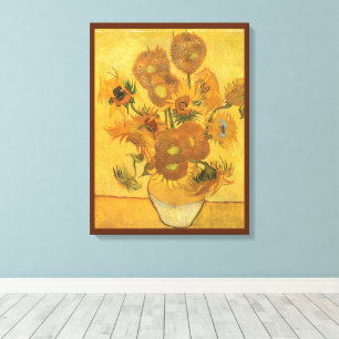 Vincent van Gogh - Vase with Fifteen Sunflowers Canvas Print