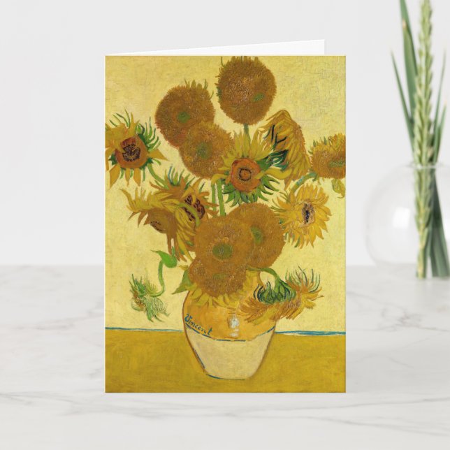 Vincent van Gogh - Vase with Fifteen Sunflowers Card (Front)