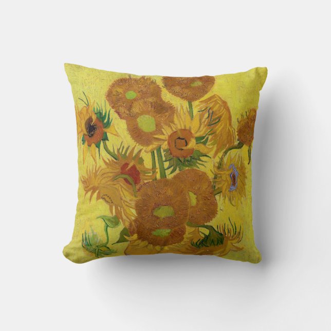 Vincent van Gogh - Vase with Fifteen Sunflowers Cushion (Front)