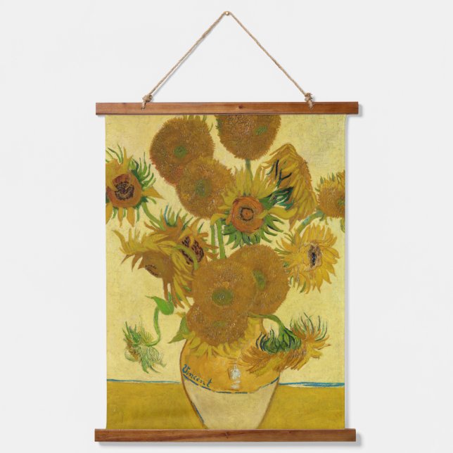 Vincent van Gogh - Vase with Fifteen Sunflowers Hanging Tapestry (Front)