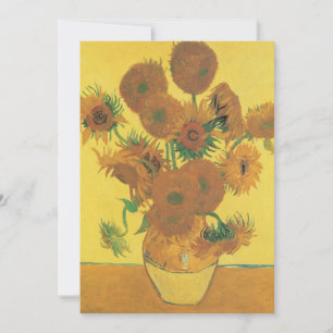 Vincent van Gogh - Vase with Fifteen Sunflowers Invitation