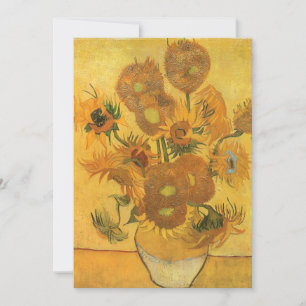 Vincent van Gogh - Vase with Fifteen Sunflowers Invitation