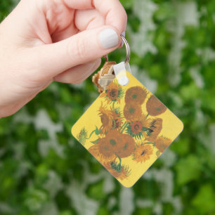 Vincent van Gogh - Vase with Fifteen Sunflowers Key Ring