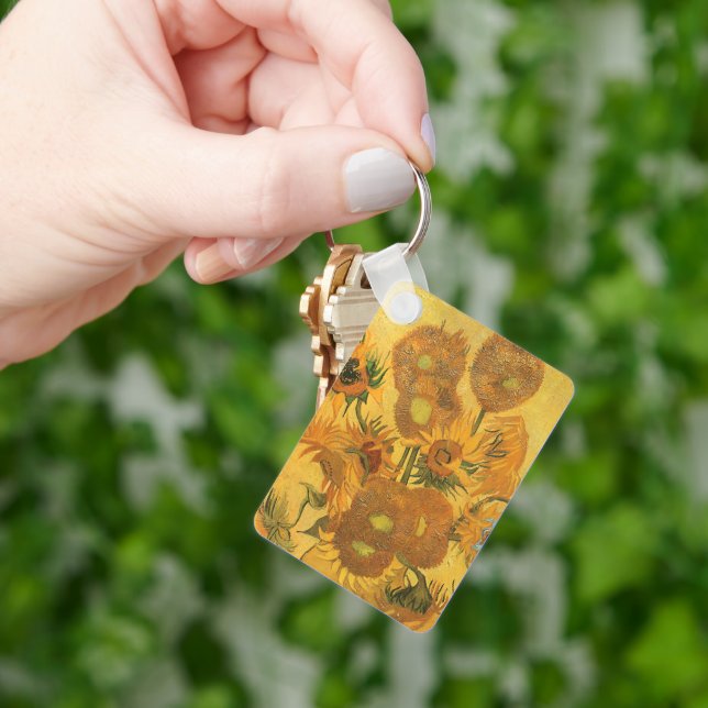 Vincent van Gogh - Vase with Fifteen Sunflowers Key Ring (Hand)
