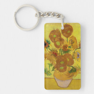 Vincent van Gogh - Vase with Fifteen Sunflowers Key Ring