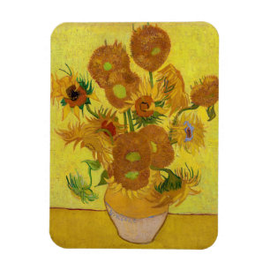 Vincent van Gogh - Vase with Fifteen Sunflowers Magnet