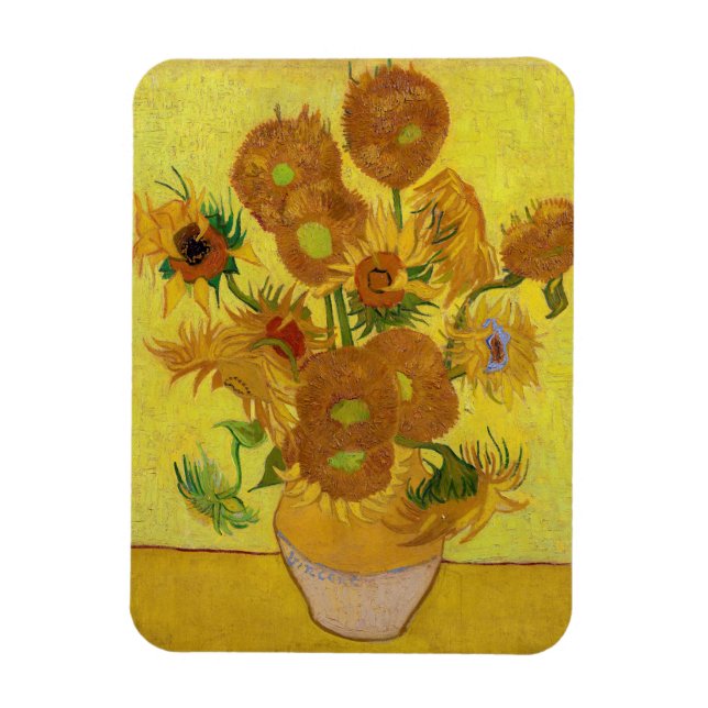 Vincent van Gogh - Vase with Fifteen Sunflowers Magnet (Vertical)