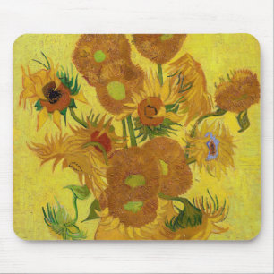 Vincent van Gogh - Vase with Fifteen Sunflowers Mouse Mat