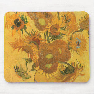 Vincent van Gogh - Vase with Fifteen Sunflowers Mouse Mat