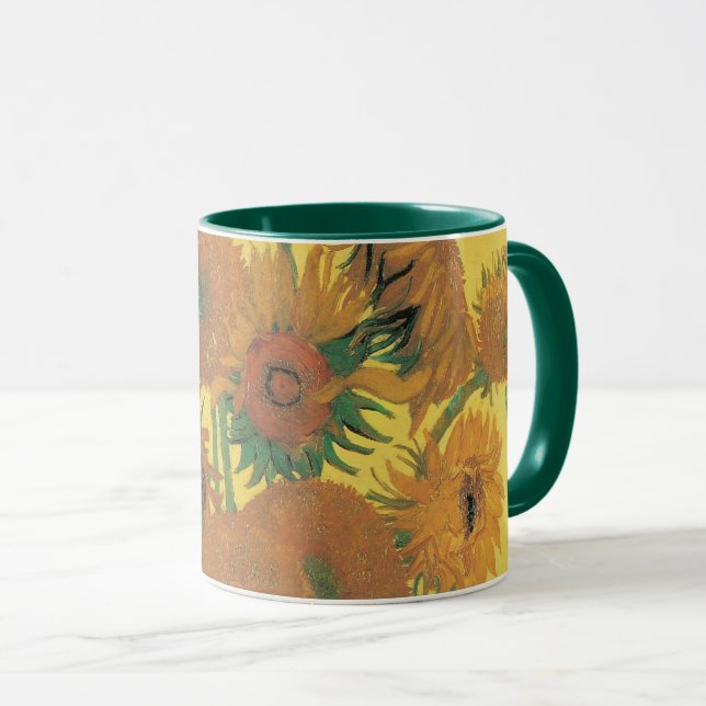 Vincent van Gogh - Vase with Fifteen Sunflowers Mug (Front Right)