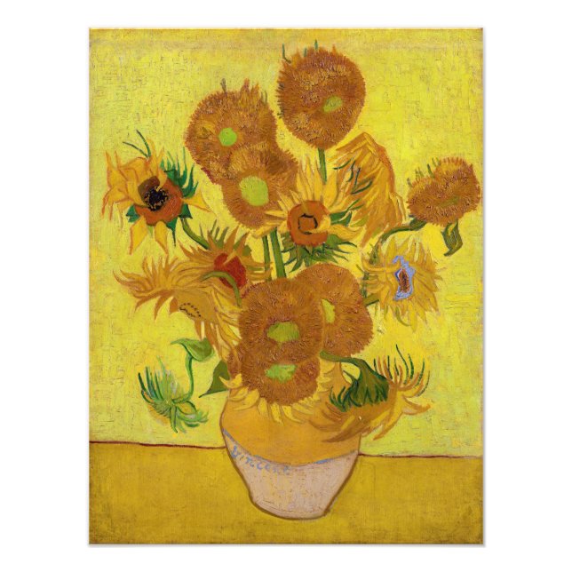 Vincent van Gogh - Vase with Fifteen Sunflowers Photo Print (Front)