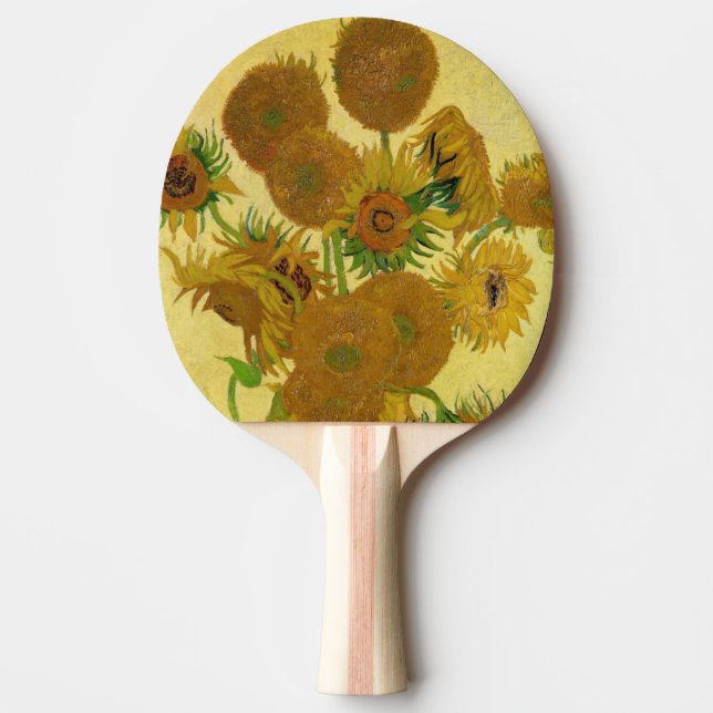 Vincent van Gogh - Vase with Fifteen Sunflowers Ping Pong Paddle (Front)