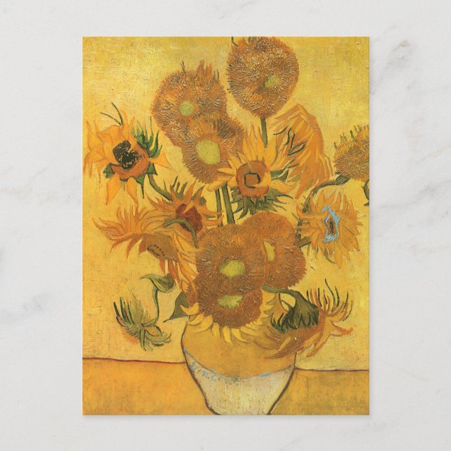 Vincent van Gogh - Vase with Fifteen Sunflowers Postcard (Front)