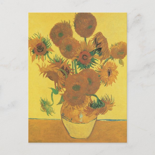 Vincent van Gogh - Vase with Fifteen Sunflowers Postcard (Front)