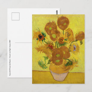 Vincent van Gogh - Vase with Fifteen Sunflowers Postcard