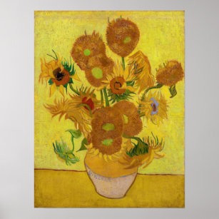 Vincent van Gogh - Vase with Fifteen Sunflowers Poster