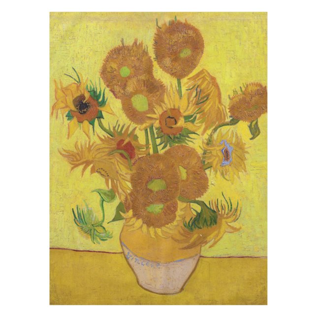 Vincent van Gogh - Vase with Fifteen Sunflowers Tablecloth (Front)