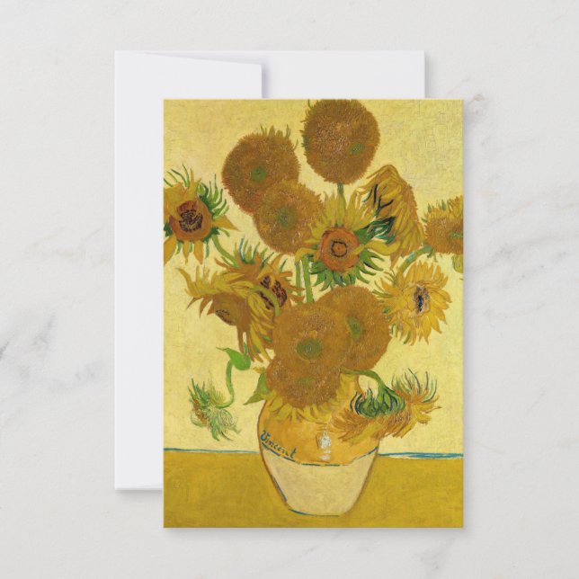 Vincent van Gogh - Vase with Fifteen Sunflowers Thank You Card (Front)