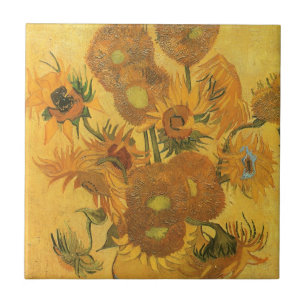 Vincent van Gogh - Vase with Fifteen Sunflowers Tile