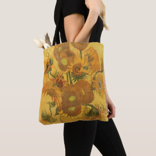Vincent van Gogh - Vase with Fifteen Sunflowers Tote Bag