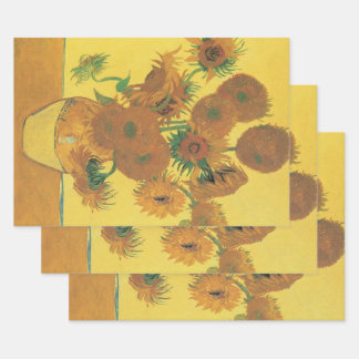 Vincent van Gogh - Vase with Fifteen Sunflowers Wrapping Paper Sheet