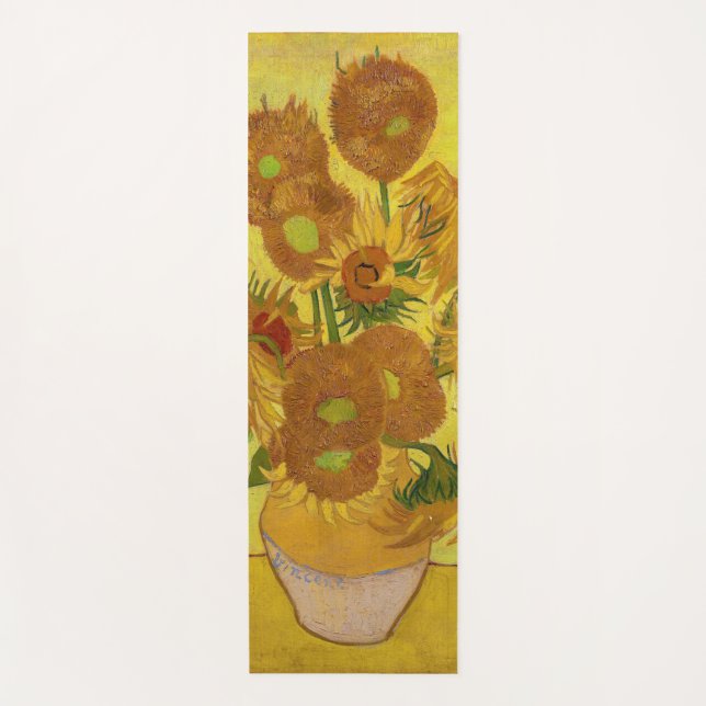 Vincent van Gogh - Vase with Fifteen Sunflowers Yoga Mat (Front)