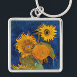 Vincent van Gogh - Vase with Five Sunflowers Key Ring<br><div class="desc">Vase with Five Sunflowers - Vincent van Gogh, Oil on Canvas, August 1888</div>
