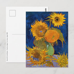 Vincent van Gogh - Vase with Five Sunflowers Postcard