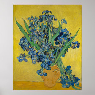 Vincent Van Gogh Vase With Irises Art Painting Poster