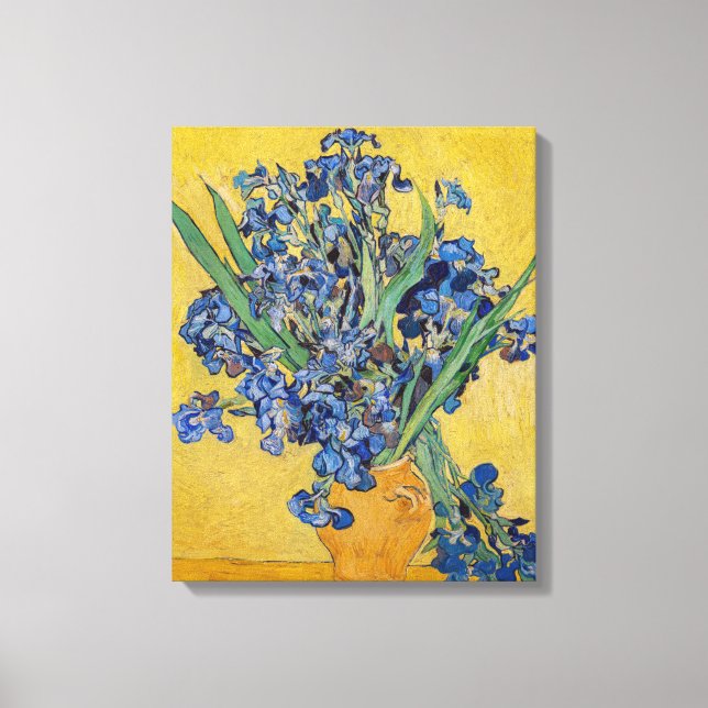 Vincent van Gogh - Vase with Irises Canvas Print (Front)