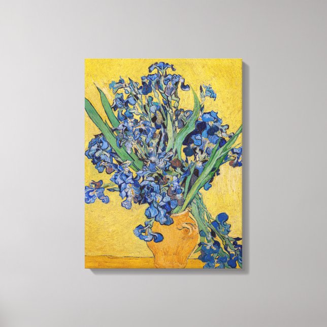 Vincent van Gogh - Vase with Irises Canvas Print (Front)