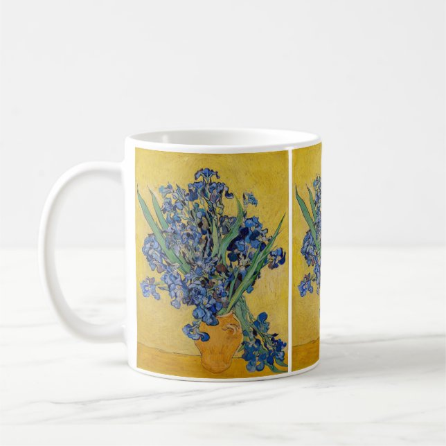 Vincent van Gogh - Vase with Irises Coffee Mug (Left)