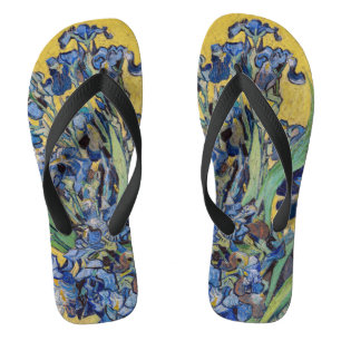 Vincent van Gogh - Vase with Irises Flip Flops