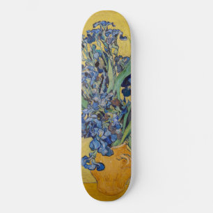 Vincent van Gogh - Vase with Irises Skateboard