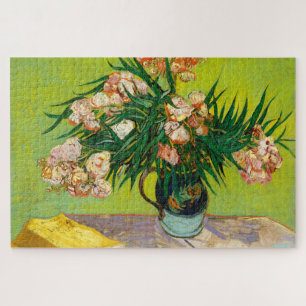 Vincent Van Gogh Vase With Oleanders And Books Jigsaw Puzzle