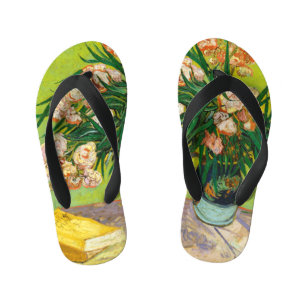 Vincent Van Gogh Vase With Oleanders And Books Kid's Flip Flops