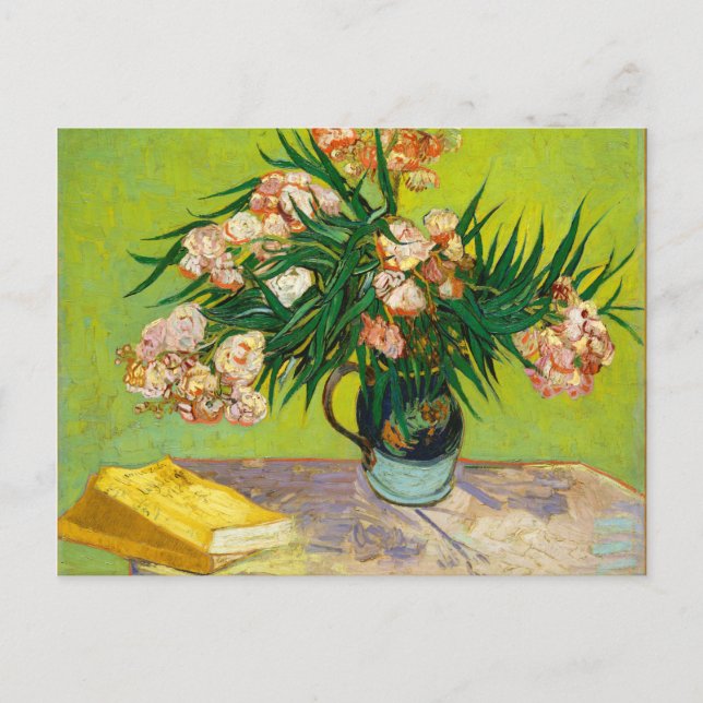 Vincent Van Gogh Vase With Oleanders And Books Postcard (Front)